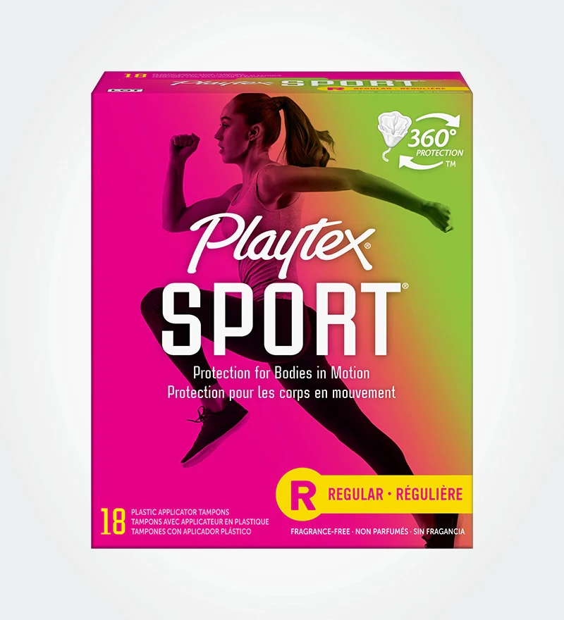 Tampons SportMD de PlaytexMD, absorptivité régulière