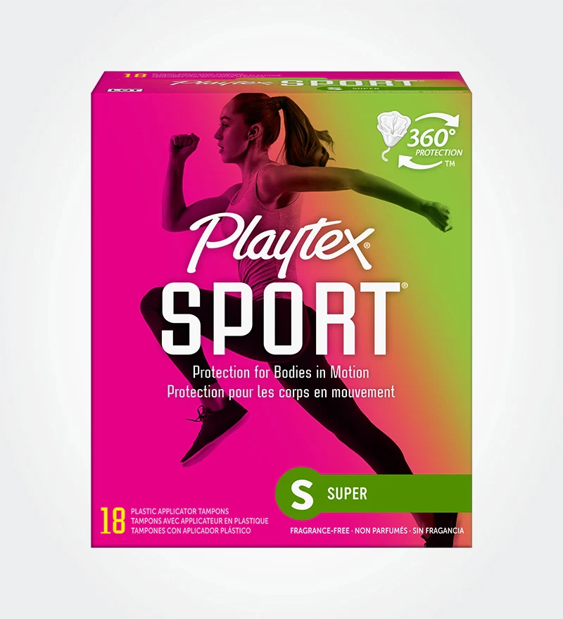 Tampons SportMD de PlaytexMD, absorptivité super