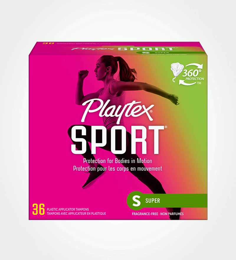 Tampons SportMD de PlaytexMD, absorptivité super