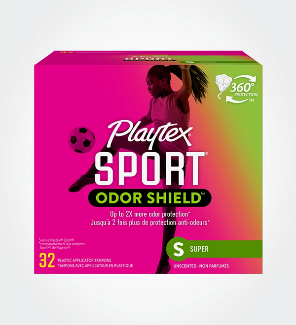 Tampons SportMD OdorShieldMD de PlaytexMD, absorptivité super