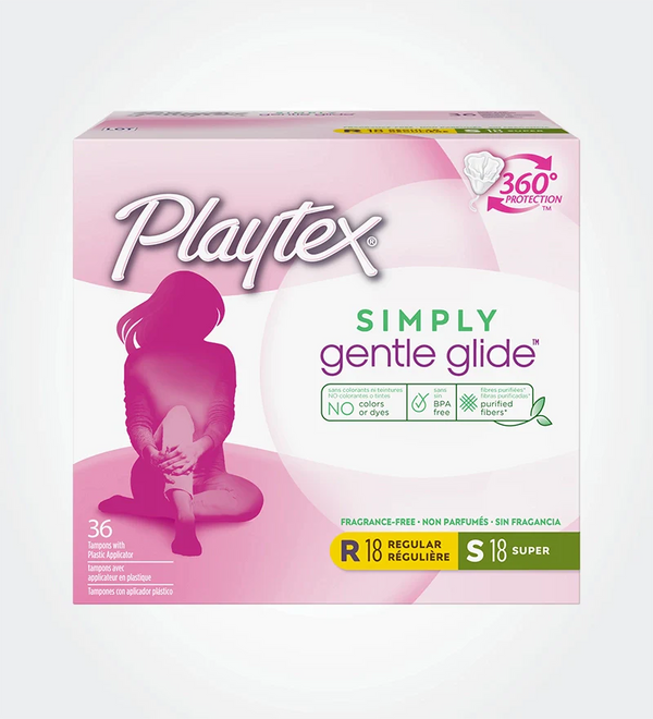 Playtex® Simply Gentle Glide™ Tampons, Multipack (Regular/Super Absorbency)